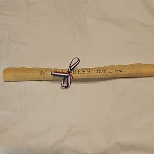 Decorative Independence Scroll with Ribbon